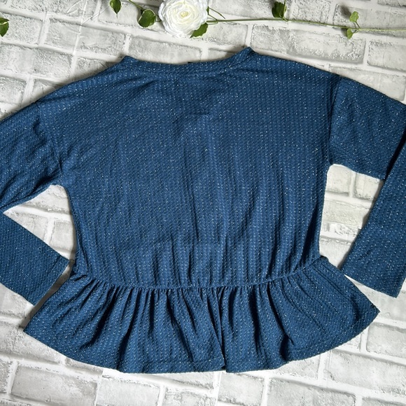 ART CLASS | GIRL'S HENLEY PEPLUM TOP - Picture 6 of 7